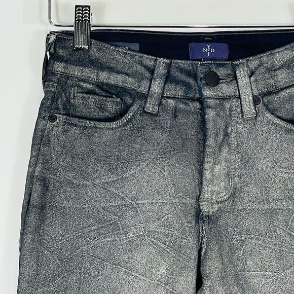 NYDJ‎ Not Your Daughter's Jeans Alina Grey Sparkle Slim Leggings Pants Women's 0 - Picture 2 of 8